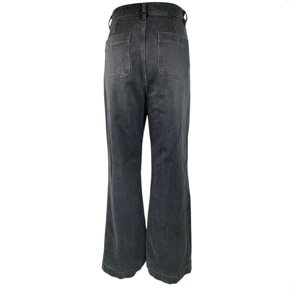 & Other Stories Women's Black High Waisted Wide Leg Flared Denim Jeans Size 29 - Picture 3 of 6